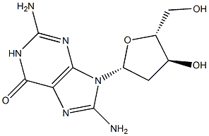 8-amino-2'-deoxyguanosine,,结构式