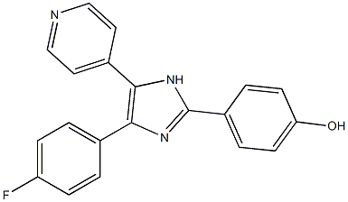 4-(4-fluorophenyl)-2-(4-hydroxyphenyl)-5-(4-pyridyl)imidazole Structure