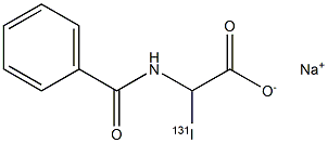 碘[131I]马尿酸钠,,结构式