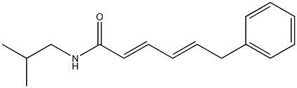 (2E,4E)-N-ISOBUTYL-6-PHENYLHEXA-2,4-DIENAMIDE 化学構造式