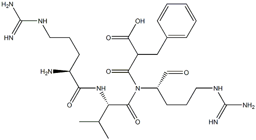 (1-CARBOXY-2-PHENYLETHYL)CARBOMOYL-L-ARGINYL-L-VALYLARGINAL 化学構造式