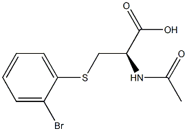N-ACETYL-S-ORTHO-BROMOPHENYL-CYSTEINE,,结构式