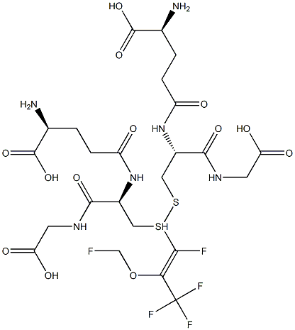 (Z)-S-(1-FLUORO-2-FLUOROMETHOXY-2-(TRIFLUOROMETHYL)VINYL)GLUTATHIONE 化学構造式