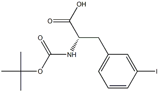 N-ALPHA-T-BUTYLOXYCARBONYL-D-3-IODOPHENYLALANINE Structure