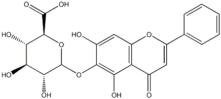 黄芩素-6-葡萄糖苷, , 结构式