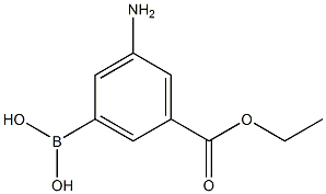 3-氨基-5-乙氧羰基苯硼酸, , 结构式
