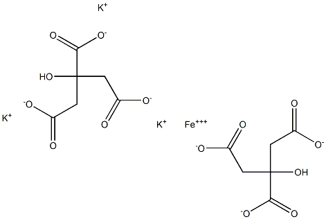 檸檬酸鐵(III)鉀, , 结构式