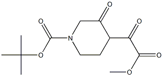 tert-Butyl 4-(2-methoxy-2-oxoacetyl)-3-oxopiperidine-1-carboxylate Structure