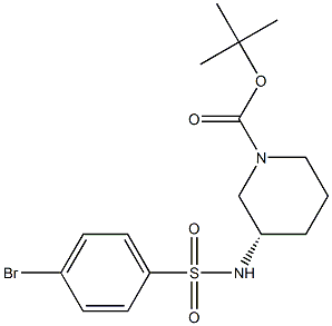 (S)-tert-Butyl 3-(4-bromophenylsulfonamido)piperidine-1-carboxylate
 Structure