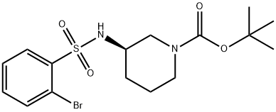 R-3-(2-bromobenzenesulfonamido)-N-Boc-piperidine
 Structure