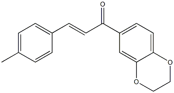 (E)-1-(2,3-dihydrobenzo[b][1,4]dioxin-6-yl)-3-p-tolylprop-2-en-1-one Struktur