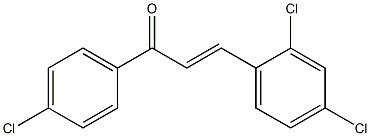 (E)-3-(2,4-dichlorophenyl)-1-(4-chlorophenyl)prop-2-en-1-one Struktur