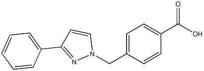 4-((3-phenyl-1H-pyrazol-1-yl)methyl)benzoic acid Structure