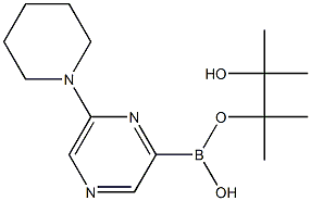 6-(PIPERIDIN-1-YL)PYRAZINE-2-BORONIC ACID PINACOL ESTER Structure