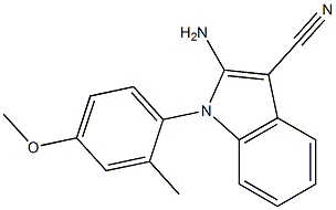 2-AMINO-1-(4-METHOXY-2-METHYLPHENYL)-1H-INDOLE-3-CARBONITRILE 结构式