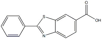 2-PHENYL-1,3-BENZOTHIAZOLE-6-CARBOXYLIC ACID 结构式