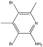 3,5-DIBROMO-4,6-DIMETHYLPYRIDIN-2-AMINE Struktur