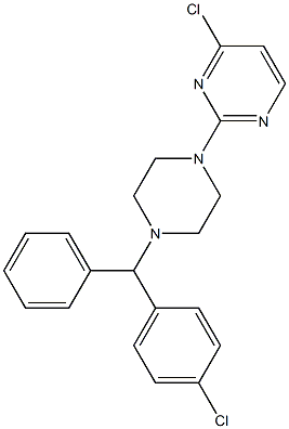 4-CHLORO-2-{4-[(4-CHLOROPHENYL)(PHENYL)METHYL]PIPERAZIN-1-YL}PYRIMIDINE Struktur