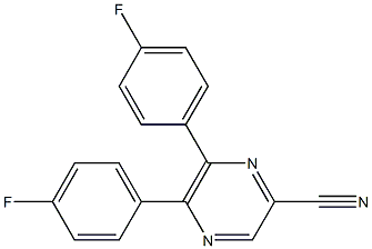 5,6-BIS(4-FLUOROPHENYL)PYRAZINE-2-CARBONITRILE