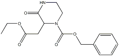 BENZYL 2-(2-ETHOXY-2-OXOETHYL)-3-OXOPIPERAZINE-1-CARBOXYLATE Structure