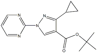 TERT-BUTYL 3-CYCLOPROPYL-1-PYRIMIDIN-2-YL-1H-PYRAZOLE-4-CARBOXYLATE Structure