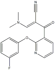 (E)-3-(dimethylamino)-2-{[2-(3-fluorophenoxy)-3-pyridinyl]carbonyl}-2-propenenitrile Structure