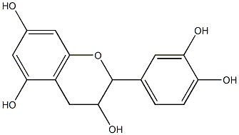 2-(3,4-dihydroxyphenyl)chromane-3,5,7-triol,,结构式