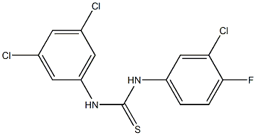 N-(3-chloro-4-fluorophenyl)-N'-(3,5-dichlorophenyl)thiourea Structure