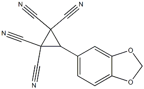 3-(1,3-benzodioxol-5-yl)cyclopropane-1,1,2,2-tetracarbonitrile Struktur
