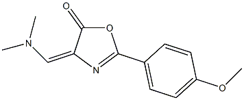 4-[(E)-(dimethylamino)methylidene]-2-(4-methoxyphenyl)-1,3-oxazol-5(4H)-one,,结构式