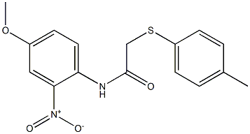 N-(4-methoxy-2-nitrophenyl)-2-[(4-methylphenyl)sulfanyl]acetamide Structure