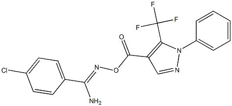 O1-{[1-phenyl-5-(trifluoromethyl)-1H-pyrazol-4-yl]carbonyl}-4-chlorobenzene-1-carbohydroximamide|