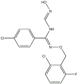 4-chloro-N'-[(2-chloro-6-fluorobenzyl)oxy]-N-[(hydroxyimino)methyl]benzenecarboximidamide
