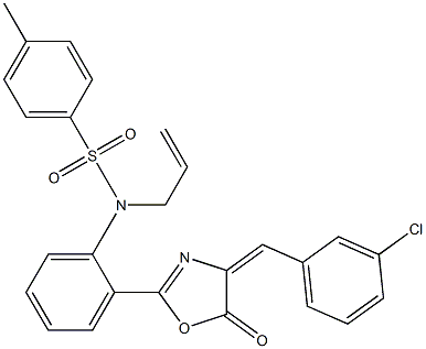 N1-allyl-N1-{2-[4-(3-chlorobenzylidene)-5-oxo-4,5-dihydro-1,3-oxazol-2-yl]phenyl}-4-methylbenzene-1-sulfonamide