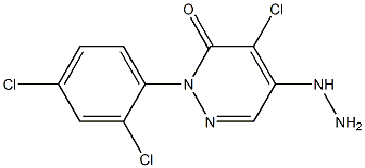 4-Chloro-2-(2,4-dichlorophenyl)-5-hydrazinopyridazine-3(2H)-one Structure