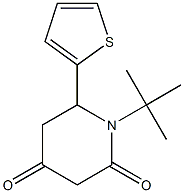 1-(tert-butyl)-6-(2-thienyl)dihydro-2,4(1H,3H)-pyridinedione Structure