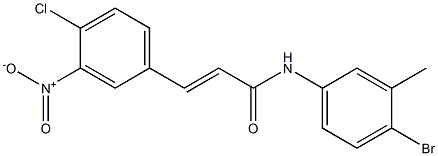 (E)-N-(4-bromo-3-methylphenyl)-3-(4-chloro-3-nitrophenyl)-2-propenamide Structure