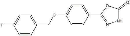 5-{4-[(4-fluorobenzyl)oxy]phenyl}-1,3,4-oxadiazol-2(3H)-one Structure