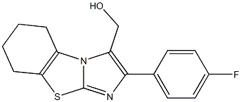 [2-(4-fluorophenyl)-5,6,7,8-tetrahydroimidazo[2,1-b][1,3]benzothiazol-3-yl]methanol Struktur