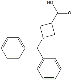 1-benzhydryl-3-azetanecarboxylic acid Structure