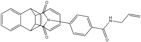N-allyl-4-[16,18-dioxo-17-azapentacyclo[6.6.5.0~2,7~.0~9,14~.0~15,19~]nonadeca-2,4,6,9(14),10,12-hexaen-17-yl]benzenecarboxamide Structure