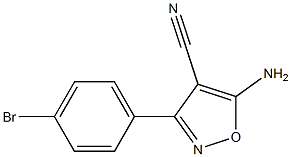 5-amino-3-(4-bromophenyl)-4-isoxazolecarbonitrile Structure