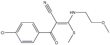 (Z)-2-(4-chlorobenzoyl)-3-[(2-methoxyethyl)amino]-3-(methylsulfanyl)-2-propenenitrile
