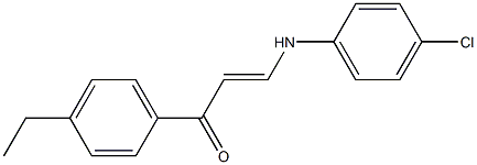 3-(4-chloroanilino)-1-(4-ethylphenyl)prop-2-en-1-one Structure