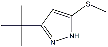 3-(tert-butyl)-5-(methylthio)-1H-pyrazole 化学構造式