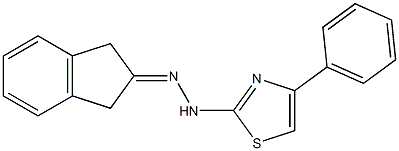 indan-2-one 2-(4-phenyl-1,3-thiazol-2-yl)hydrazone Struktur