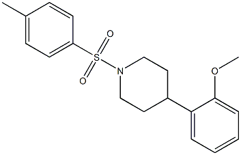 4-(2-methoxyphenyl)-1-[(4-methylphenyl)sulfonyl]piperidine Struktur