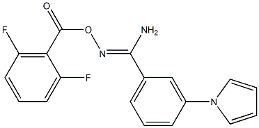 O1-(2,6-difluorobenzoyl)-3-(1H-pyrrol-1-yl)benzene-1-carbohydroximamide Structure