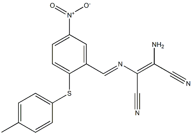 (Z)-2-amino-3-[((E)-{2-[(4-methylphenyl)sulfanyl]-5-nitrophenyl}methylidene)amino]-2-butenedinitrile