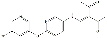 3-[({6-[(5-chloro-3-pyridyl)oxy]-3-pyridyl}amino)methylidene]pentane-2,4-dione Structure